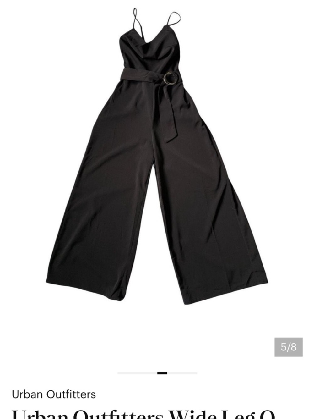 Urban outfitters Black Wide-Leg Jumpsuit with Belt - Picture 5 of 5